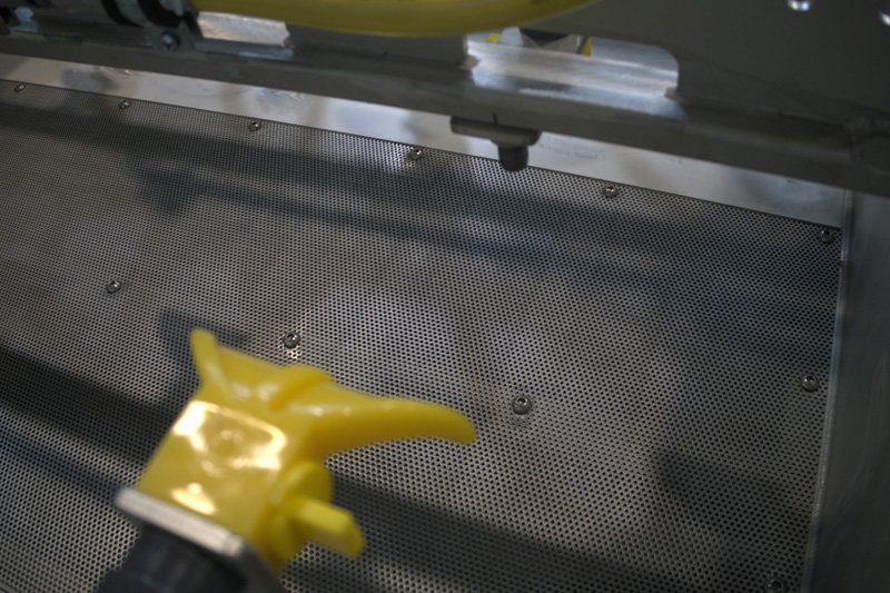 Edestahlsieb mit Wascheinheiten