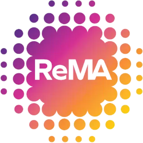 A colorful, circular logo with the inscription "ReMA."