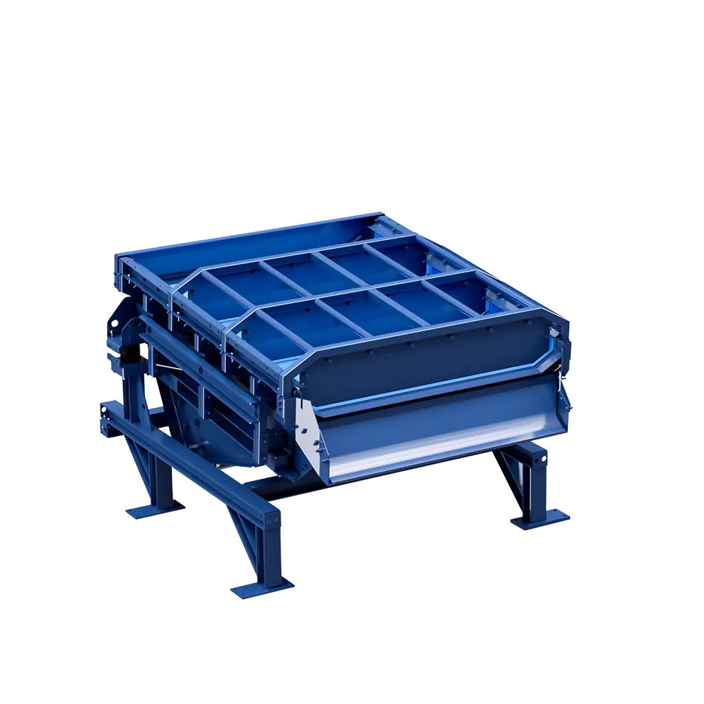 Vibratory feeder with ActiveCLEAN cleaning system, e.g. for cleaning-free use with sticking Slag.