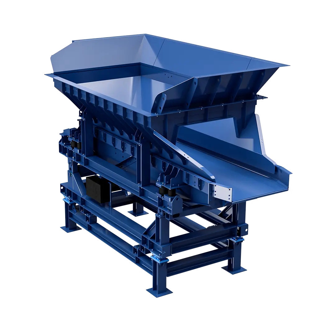 SPALECK ActiveFEED Feed Hopper for optimal material feed to sorting machines in recycling.