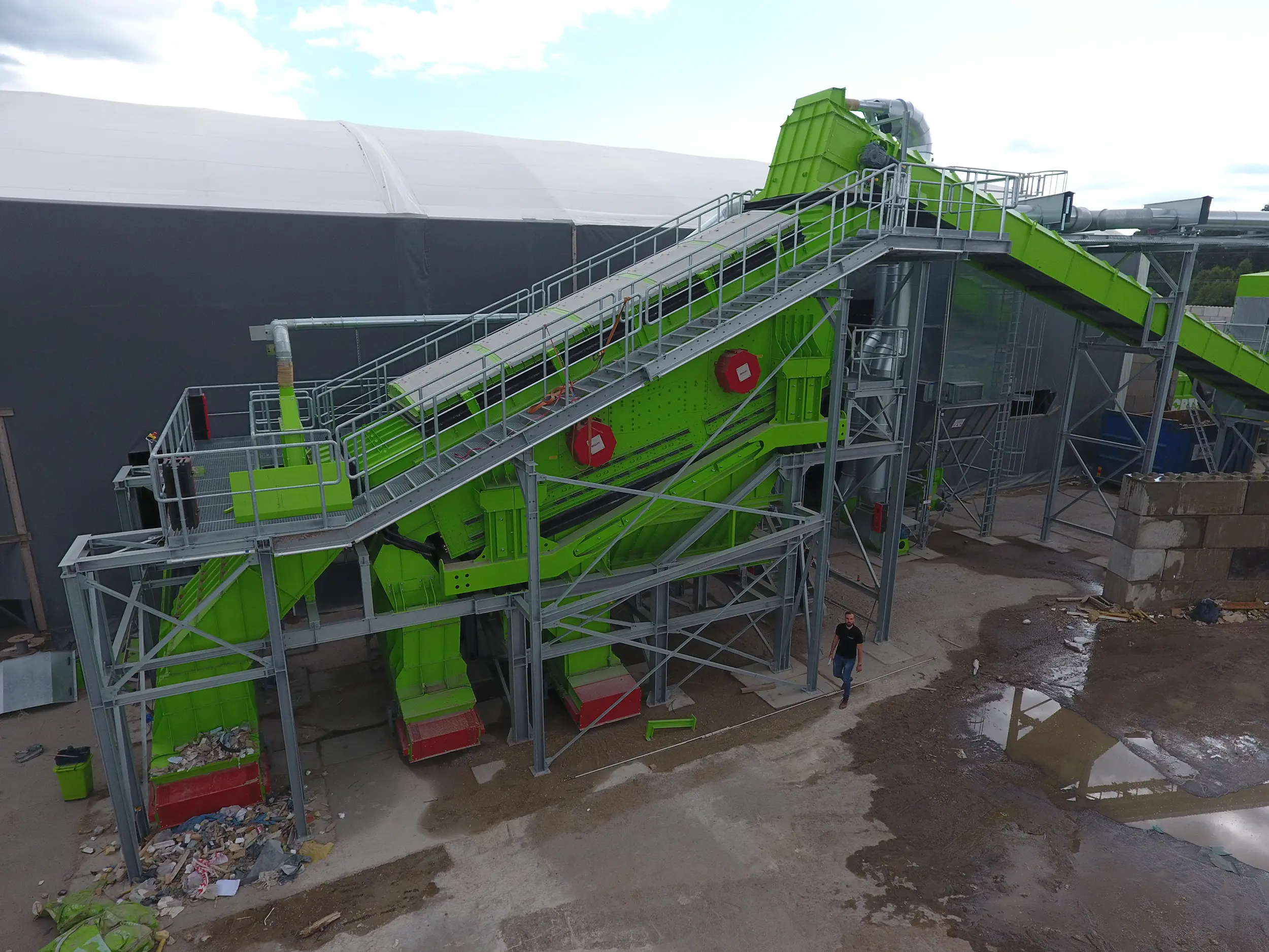 SPALECK Screening Machine at a Recycling Facility for Industrial and Commercial Waste